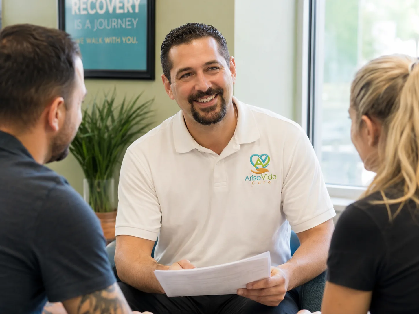 AriseVida Care team member supporting people as they continue their recovery