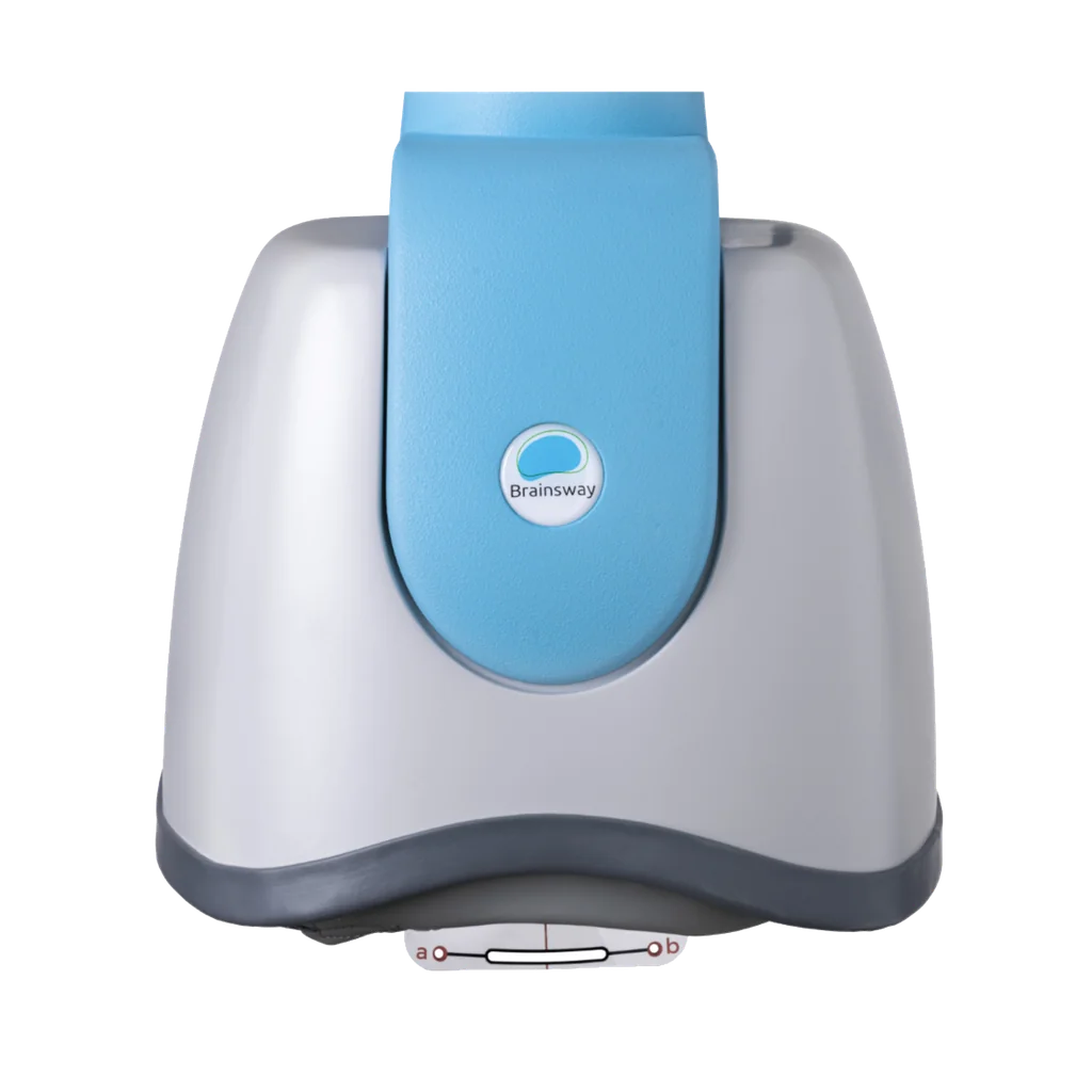 BrainsWay H1 Deep TMS helmet — focused treatment for depression and anxiety.