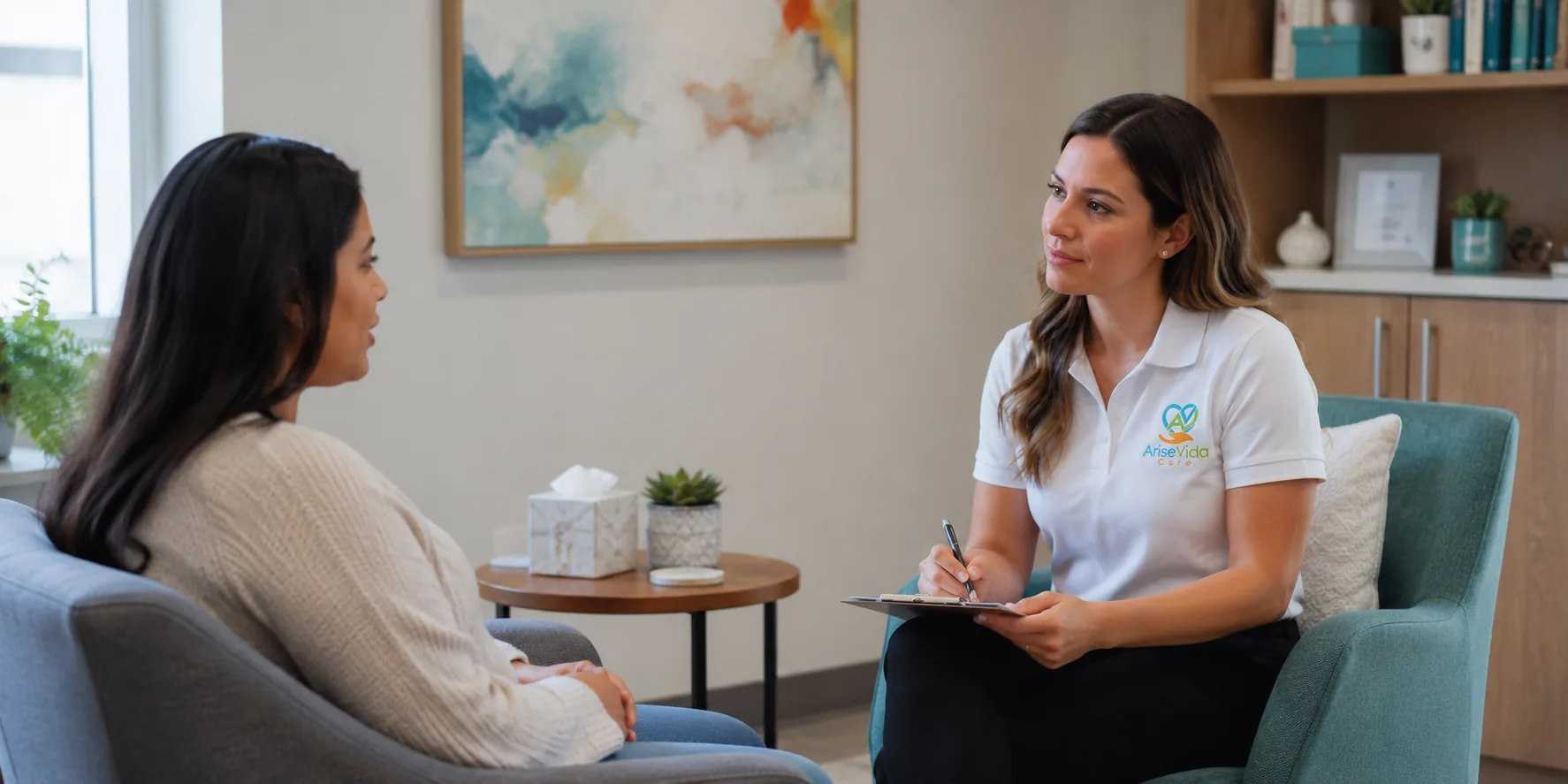 Therapy and counseling session at AriseVida Care